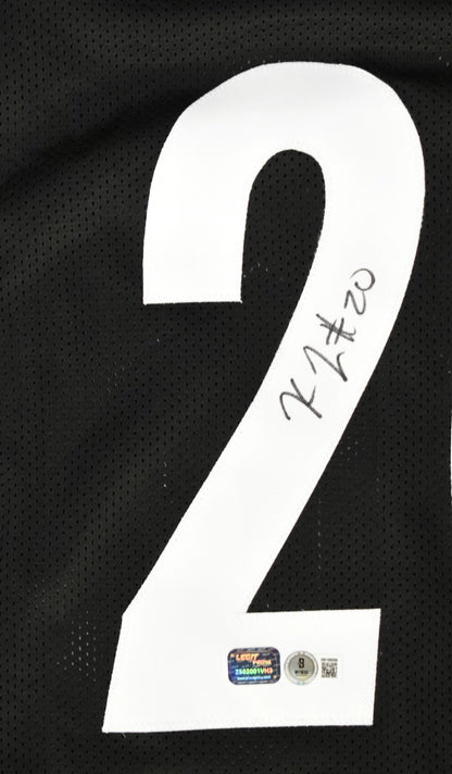 Kaleb Johnson Autographed Pittsburgh Steelers Custom Black Jersey