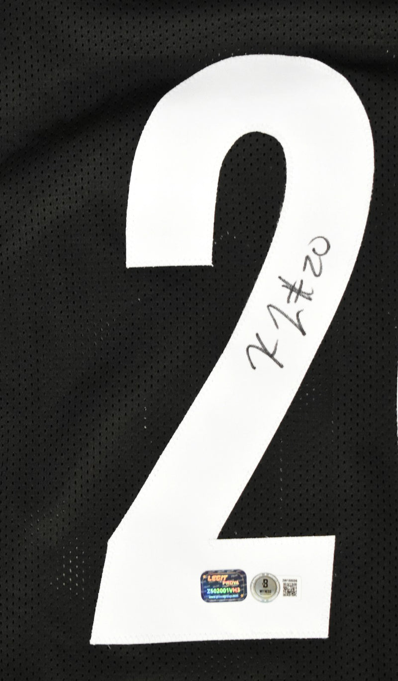 Kaleb Johnson Autographed Pittsburgh Steelers Custom Black Jersey