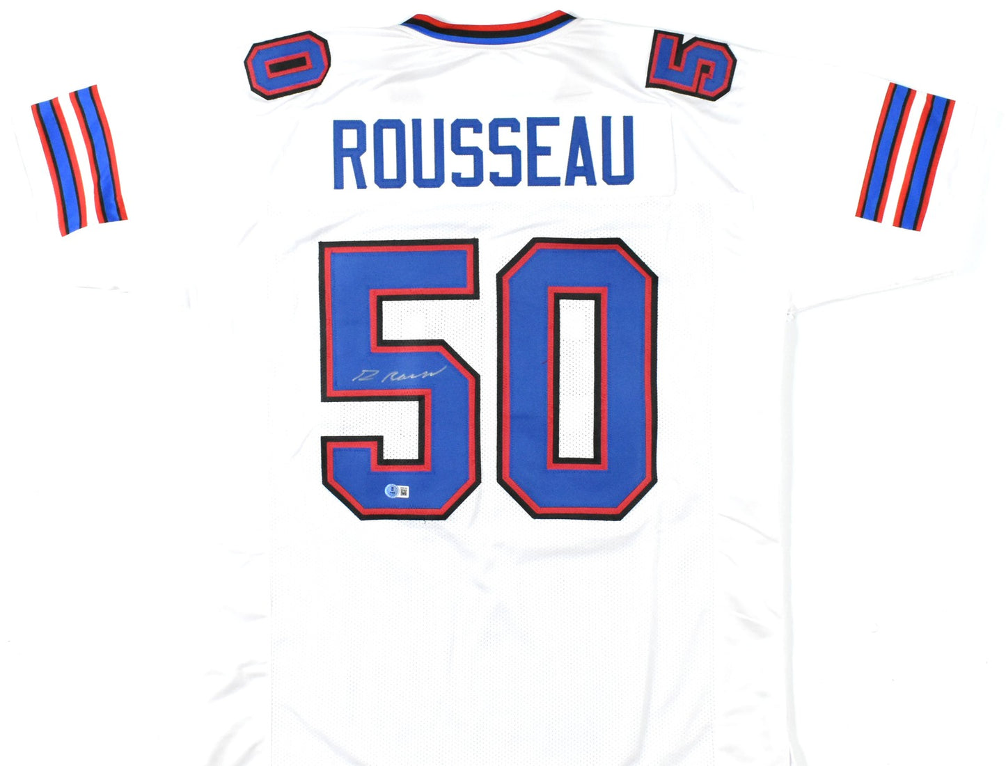 Greg Rousseau Autographed Buffalo Bills White Custom Jersey