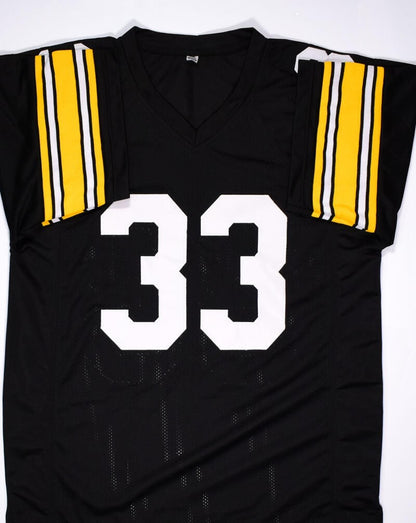 Merrill Hoge Autographed Custom Black Jersey