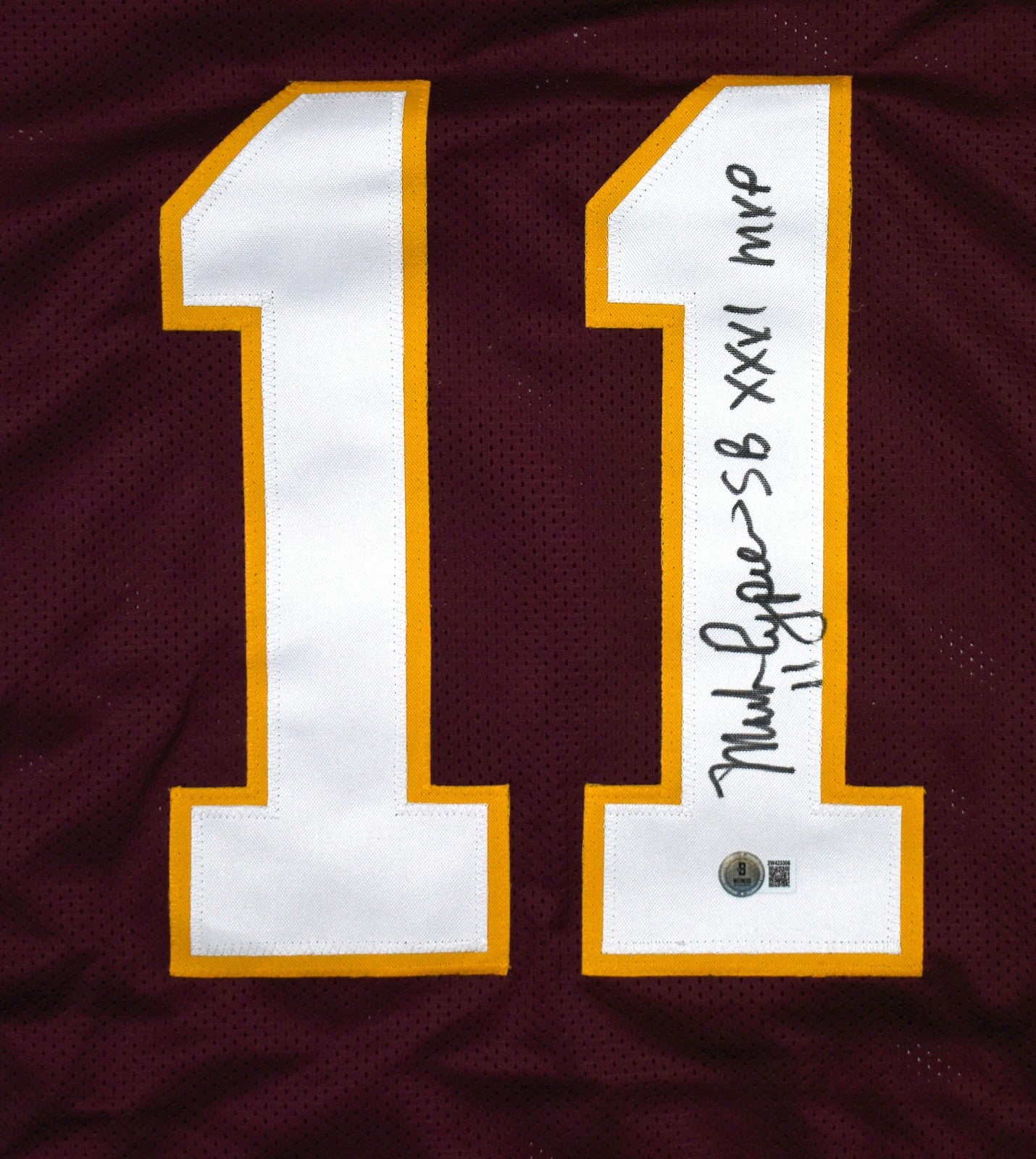 Mark Rypien Autographed Washington Burgundy Custom Jersey with SB MVP Inscription