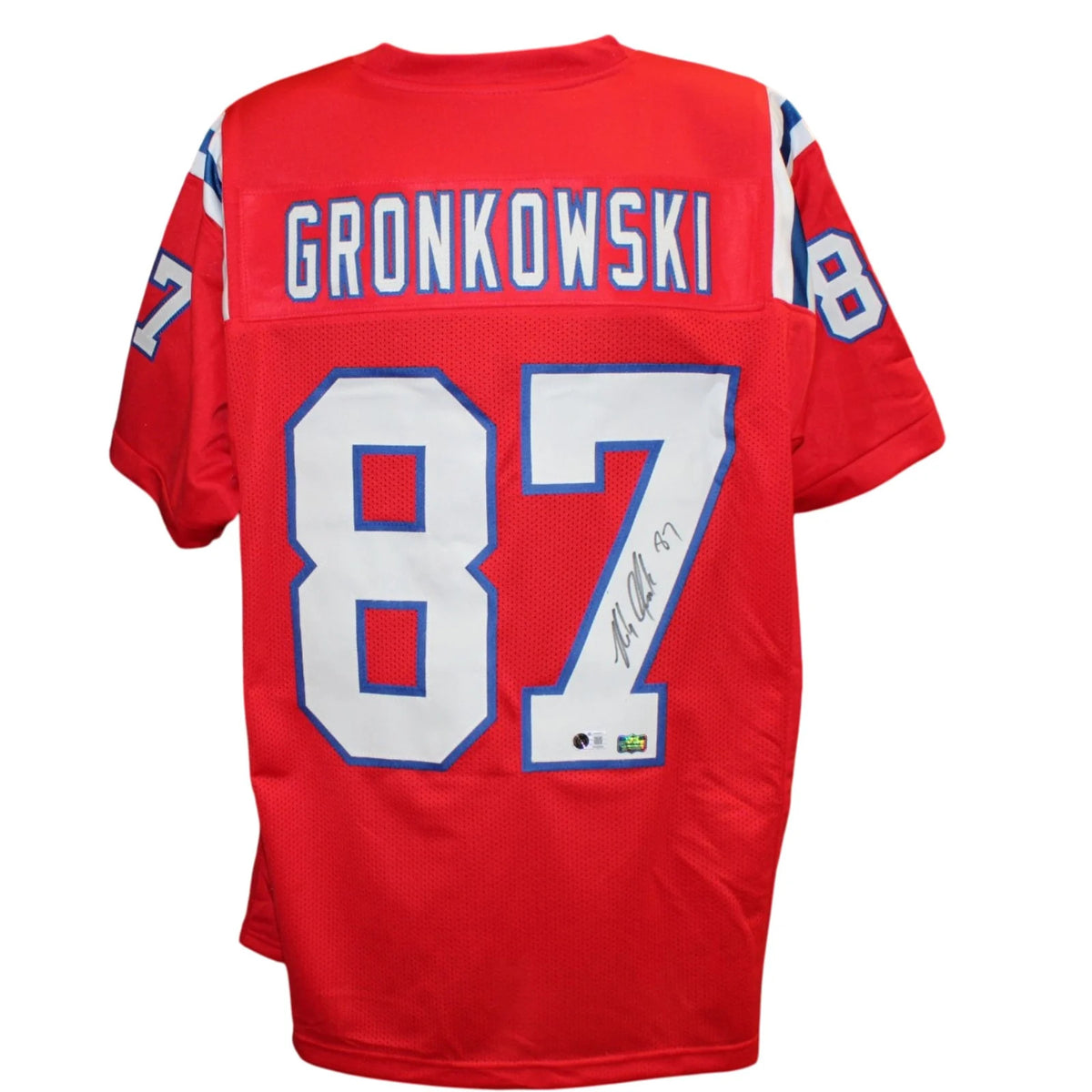 Rob Gronkowski Autographed New England Patriots Red Jersey