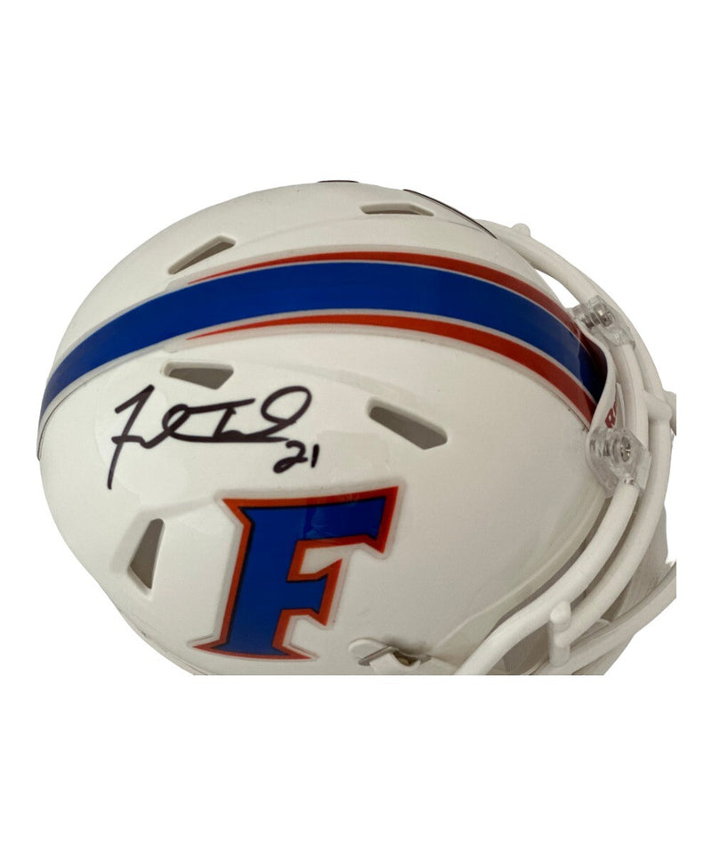 Fred Taylor Florida Gators Signed 2015 White Mini Helmet Beckett