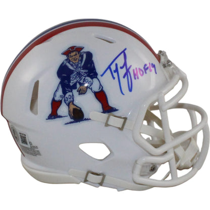 Ty Law New England Patriots Autographed Throwback Mini Helmet (HOF)