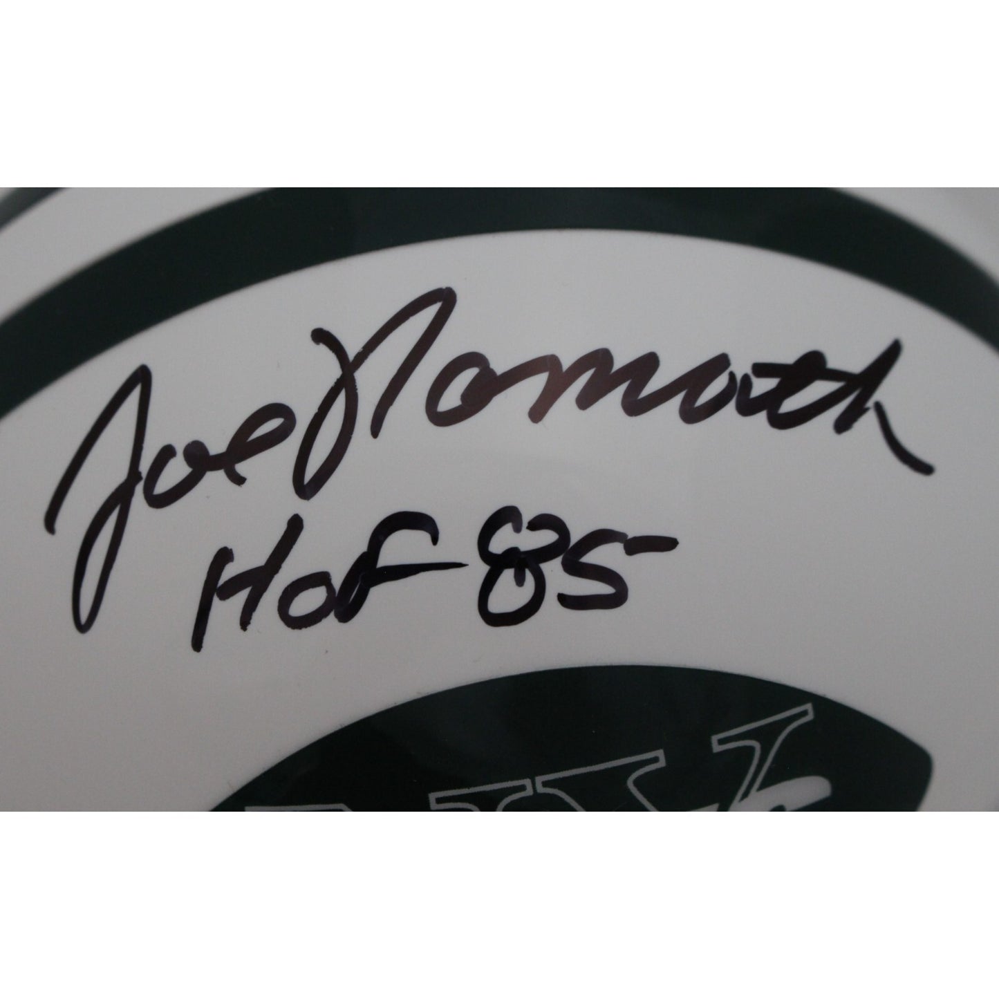 Joe Namath Autographed New York Jets 1965-1977 Throwback VSR4 Mini Helmet