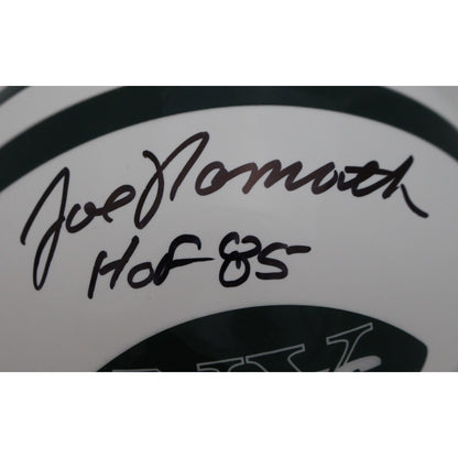 Joe Namath Autographed New York Jets 1965-1977 Throwback VSR4 Mini Helmet