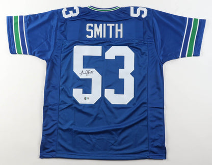 Malcolm Smith Signed Seattle Seahawks Blue Custom Jersey