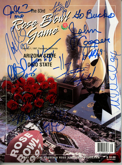 Orlando Pace & Mike Vrabel Multi-Signed Ohio State 1997 Rose Bowl Magazine