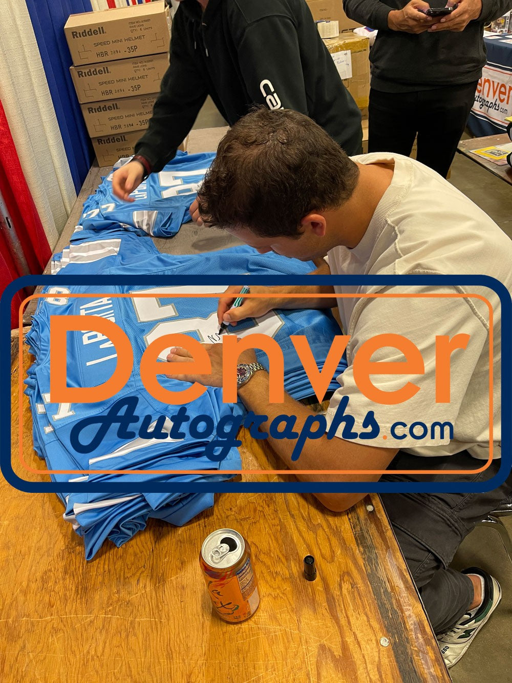 Sam LaPorta Autographed Blue Pro Style Jersey (BAS COA)