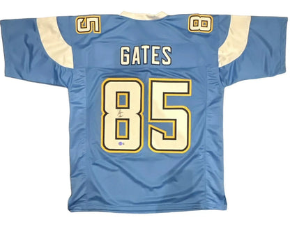 Antonio Gates Autographed San Diego Chargers Custom Jersey (Beckett BAS)