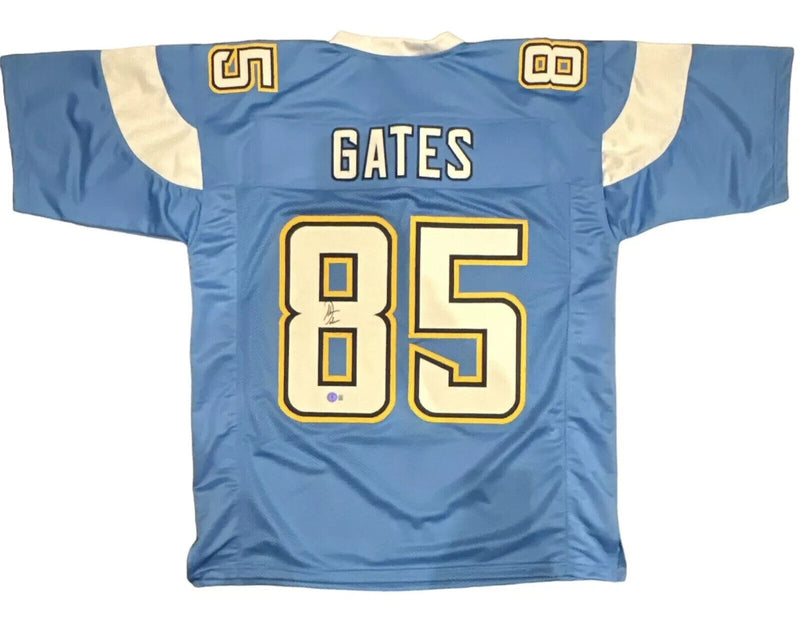 Antonio Gates Autographed San Diego Chargers Custom Jersey (Beckett BAS)