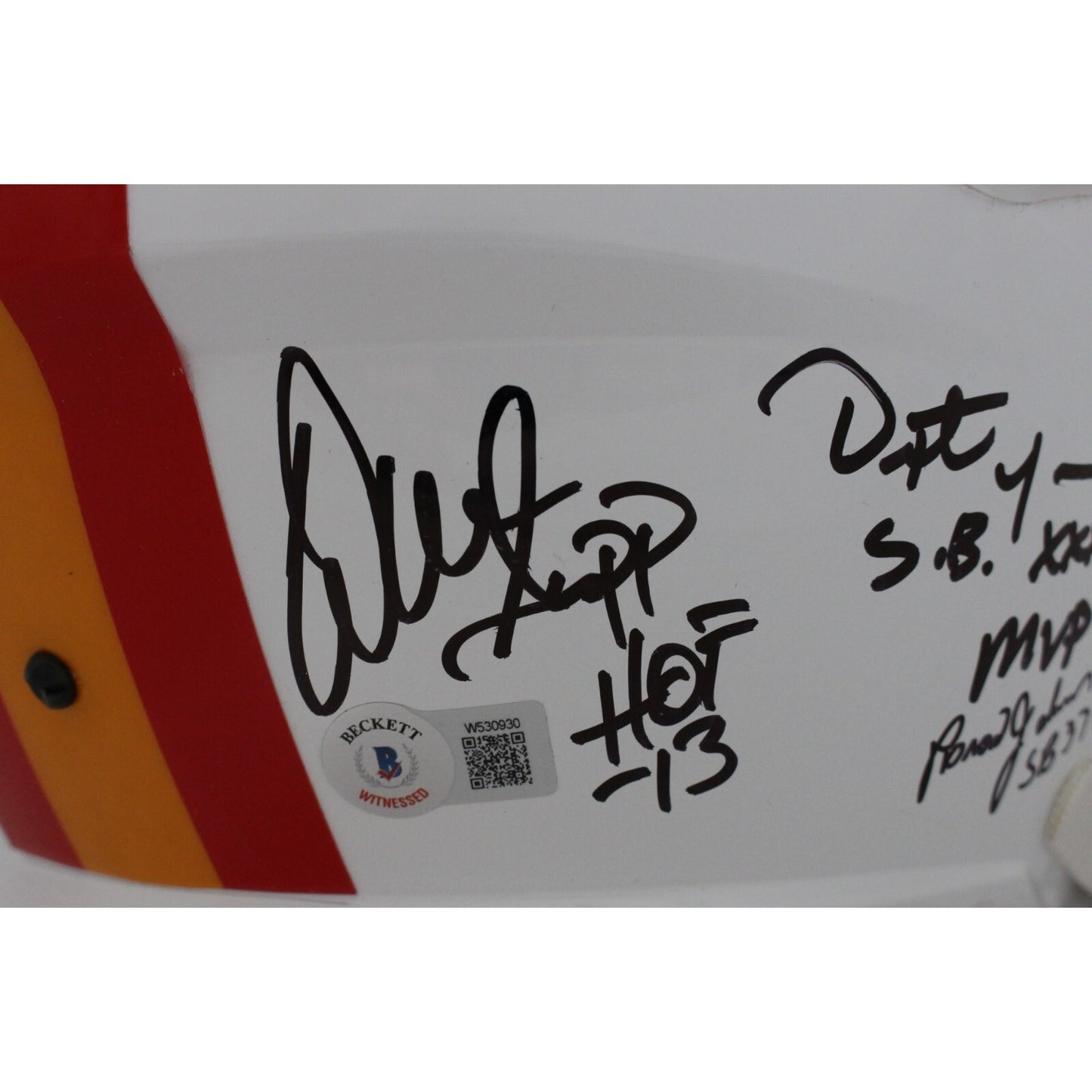 Warren Sapp, Derrick Brooks & Buccaneers Legends Signed Full Size Helmet