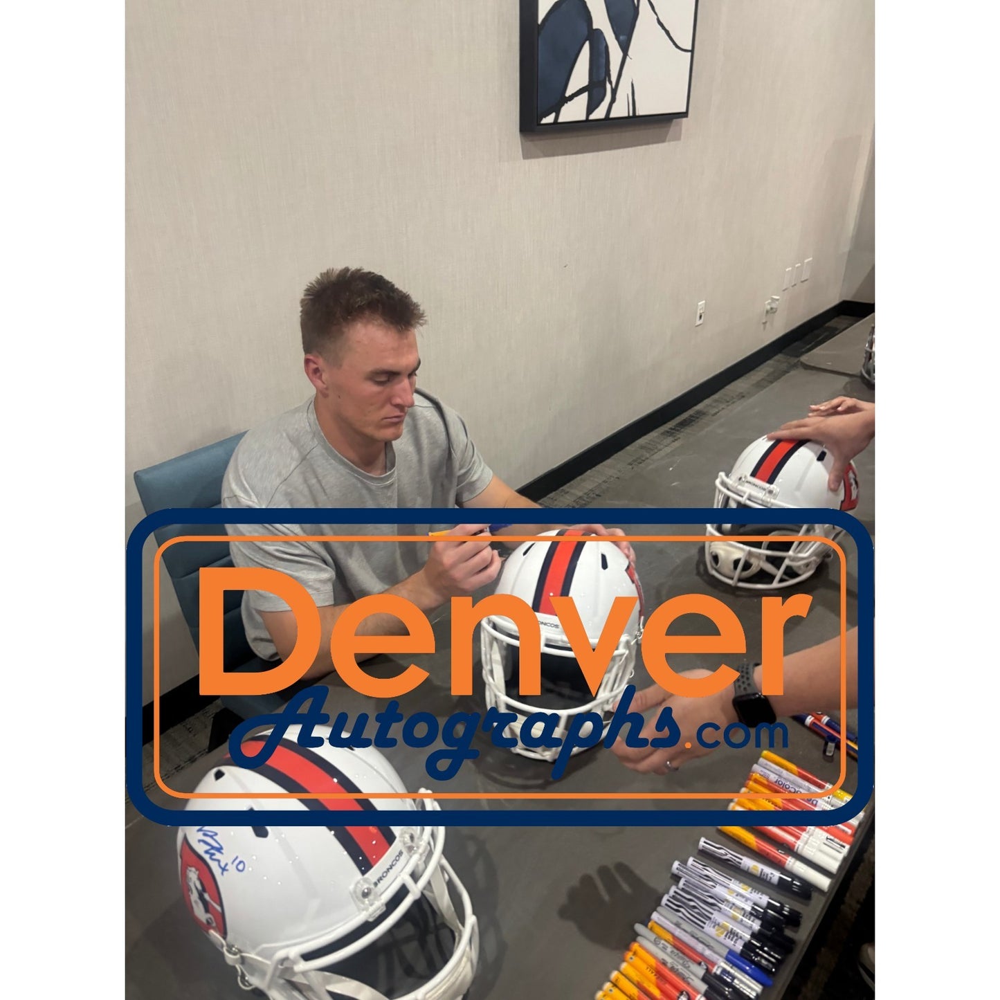 Bo Nix Signed Denver Broncos 2023 Alternate Full Size Helmet