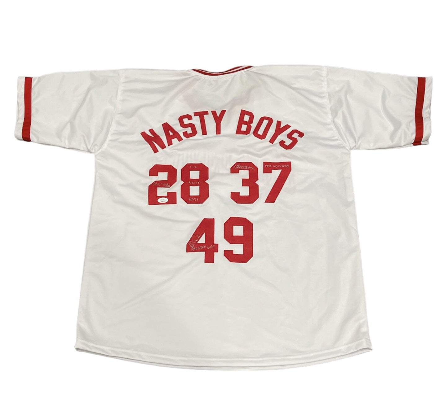 Rob Dibble, Randy Myers & Norm Charlton Signed Nasty Boys Custom Jersey JSA