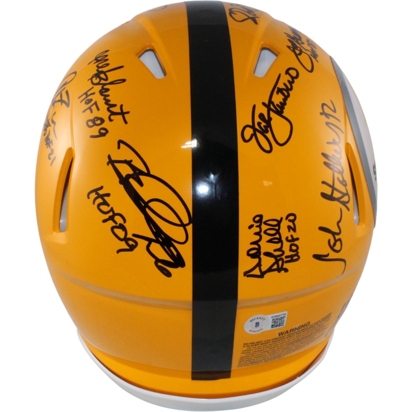 Franco Harris & Terry Bradshaw Multi-Signed Steelers HOF Full Size Helmet