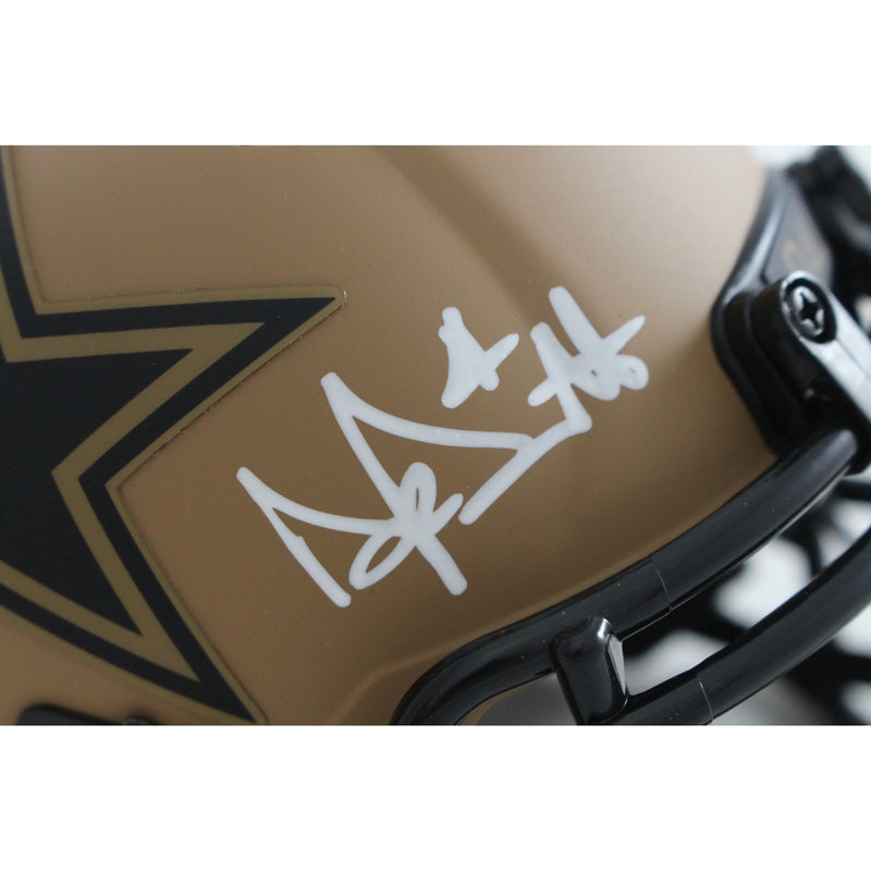 Dak Prescott Signed Dallas Cowboys 2023 Salute to Service Mini Helmet