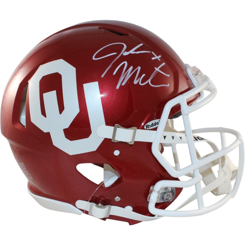 John Mateer Signed Oklahoma Sooners Proline Speed Full Size Helmet