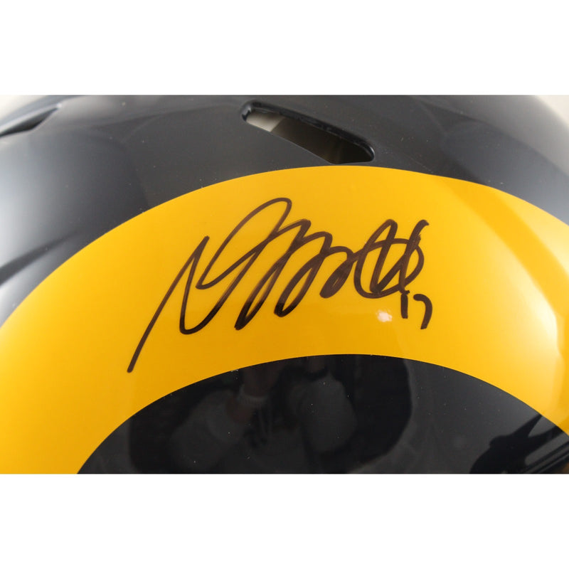 Davante Adams Autographed St. Louis Rams Full Size Authentic Throwback Helmet