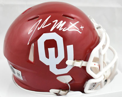 John Mateer Signed Oklahoma Sooners Speed Mini Helmet