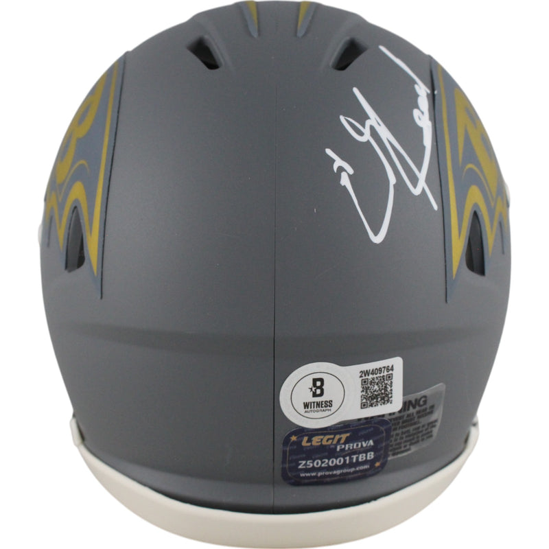 Ed Reed Autographed Baltimore Ravens Slate Mini Helmet