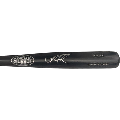 Andrew Fischer Signed Milwaukee Brewers Black Louisville Slugger Bat