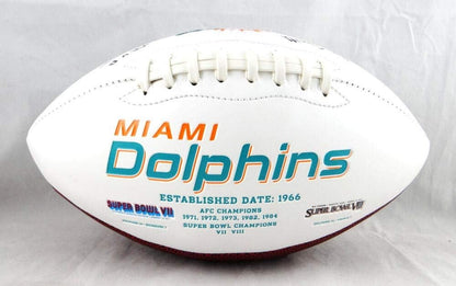 Jason Taylor Autographed Miami Dolphins Logo Football with HOF Inscription