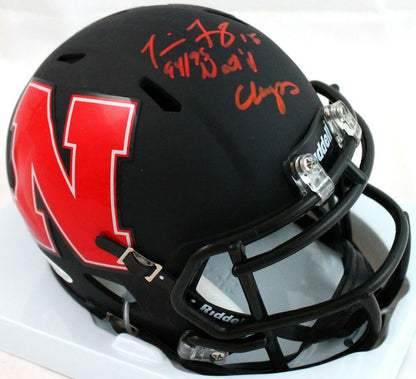Tommie Frazier Signed Nebraska Cornhuskers AMP Edition Mini Helmet