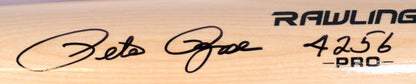 Pete Rose Autographed Blonde Rawlings Pro Baseball Bat with "4256" Inscription