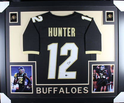 Travis Hunter Autographed Framed College Style Jersey