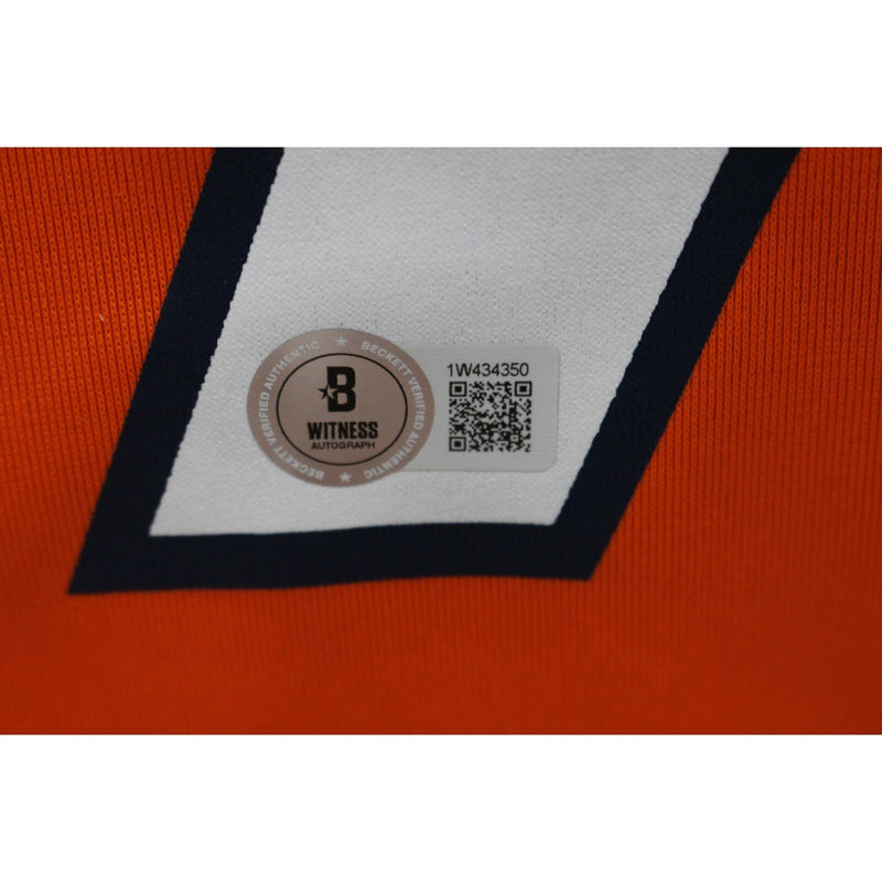 John Elway Denver Broncos Autographed Orange Nike Jersey