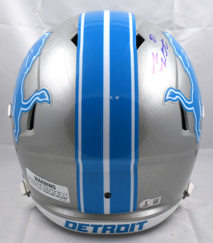 Sam LaPorta Signed Detroit Lions Full Size Speed Replica Helmet