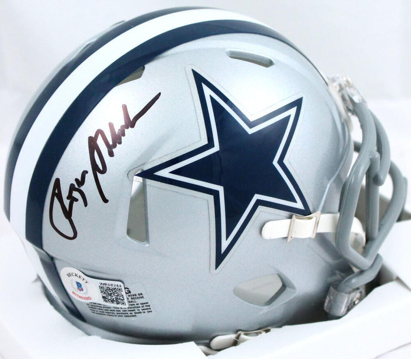 Roger Staubach Signed Dallas Cowboys Speed Mini Helmet - Black
