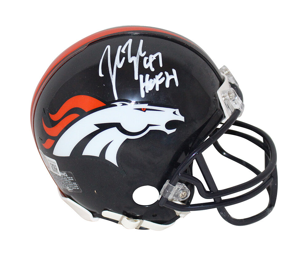 John Lynch Denver Broncos Autographed Mini Helmet with HOF Inscription