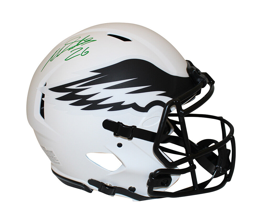Miles Sanders Signed Philadelphia Eagles Authentic Lunar Full Size Helmet