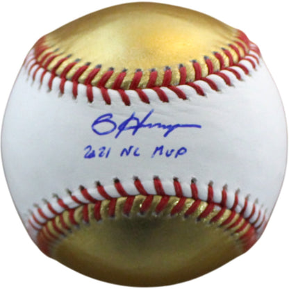 Bryce Harper Autographed Philadelphia Phillies Gold & White OML Baseball