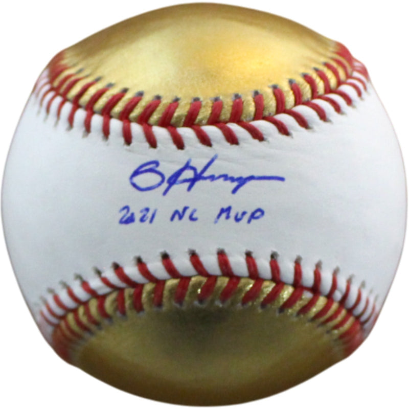 Bryce Harper Autographed Philadelphia Phillies Gold & White OML Baseball