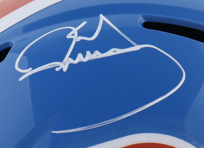 Karl Mecklenburg Signed Denver Broncos Throwback Replica Helmet