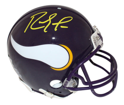 Randy Moss Signed Minnesota Vikings Throwback VSR4 Mini Helmet Beckett