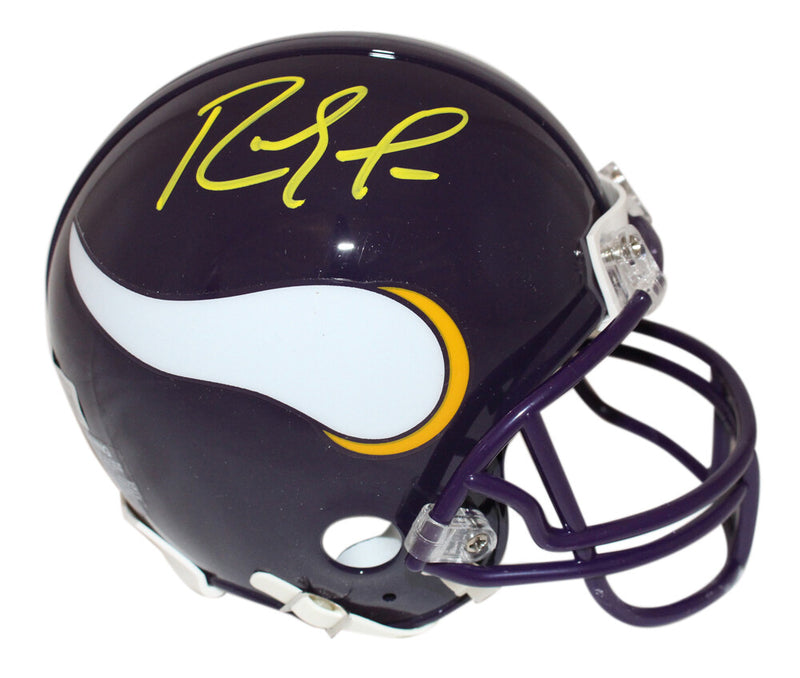 Randy Moss Signed Minnesota Vikings Throwback VSR4 Mini Helmet Beckett