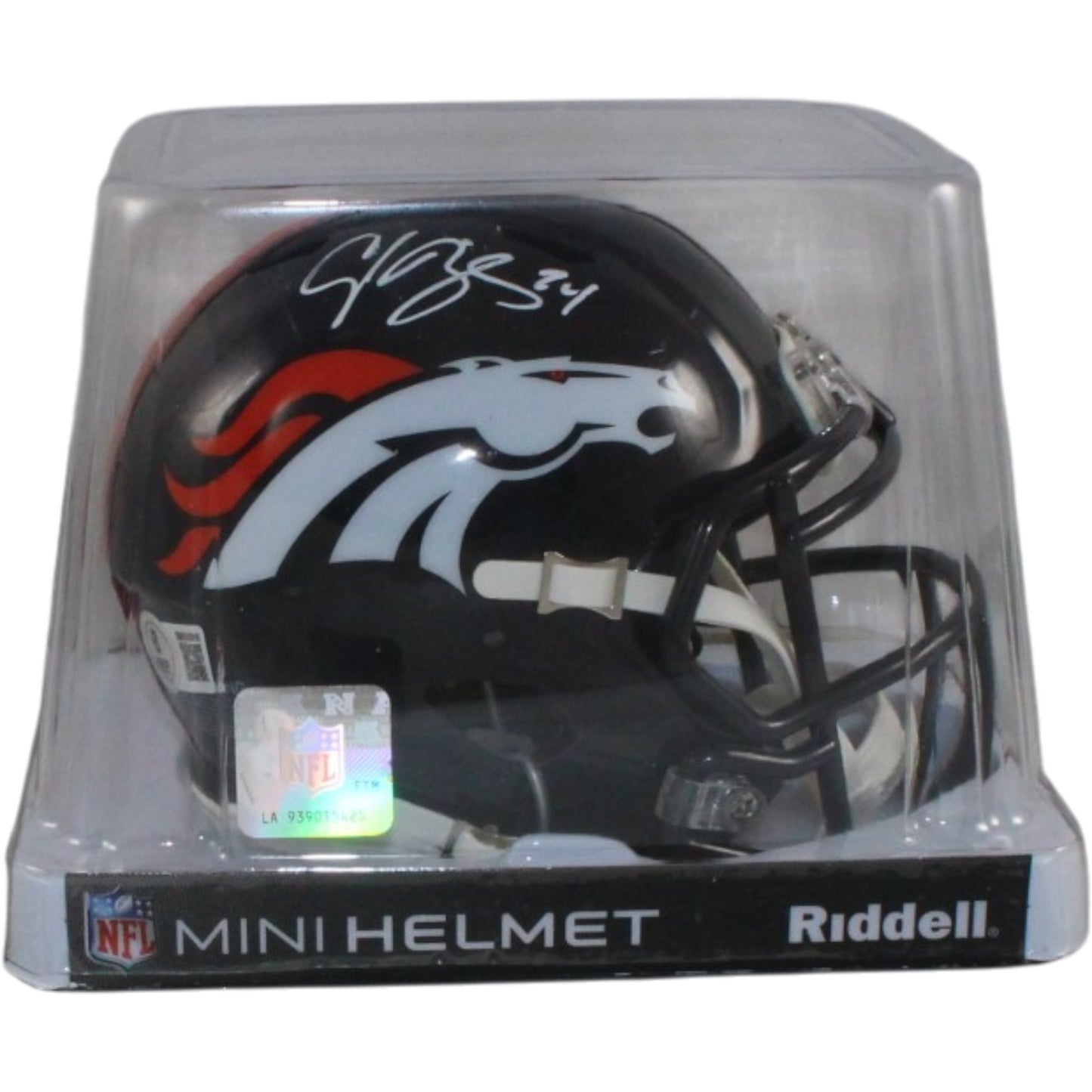 Champ Bailey Signed Denver Broncos Throwback Mini Helmet