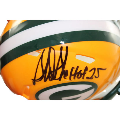 Sterling Sharpe Autographed Green Bay Packers Mini Helmet with HOF Inscription