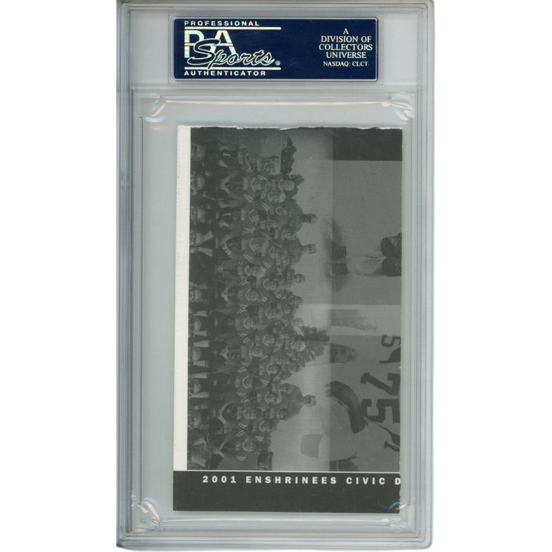 George Young Autographed New York Giants 3x5" Cut PSA Slabbed