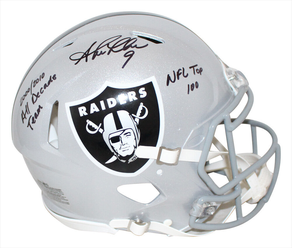 Shane Lechler Signed Oakland Raiders Authentic Speed Full Size Helmet BAS