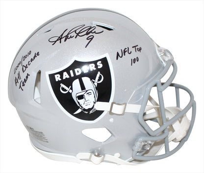 Shane Lechler Signed Oakland Raiders Authentic Speed Full Size Helmet BAS