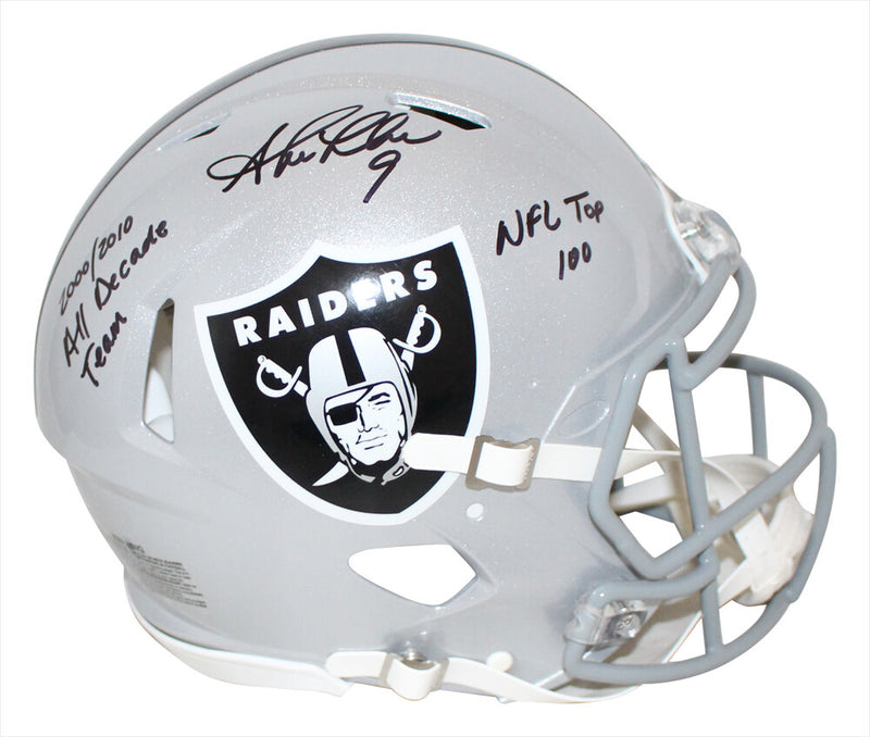 Shane Lechler Signed Oakland Raiders Authentic Speed Full Size Helmet BAS