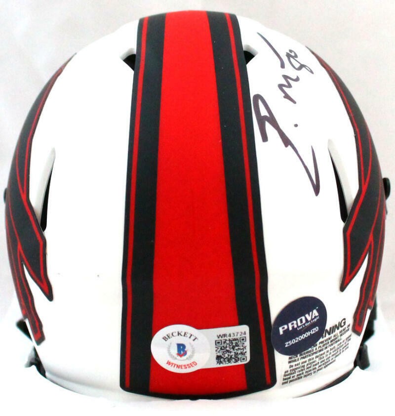 Eric Moulds Signed Buffalo Bills Lunar Speed Mini Helmet