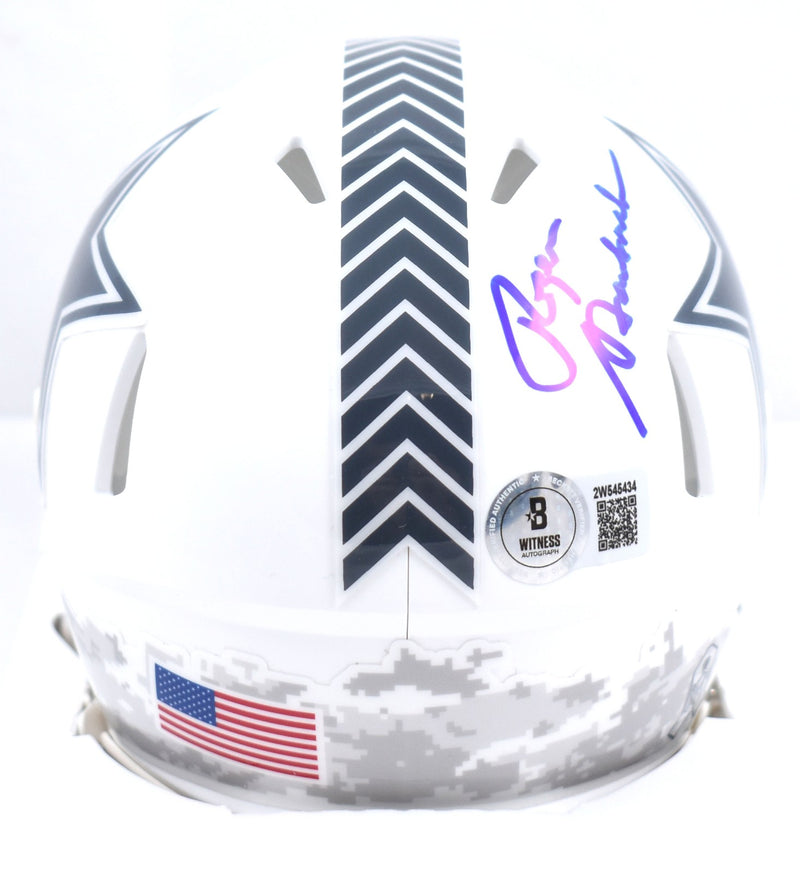 Roger Staubach Signed Dallas Cowboys 2024 Salute to Service Mini Helmet