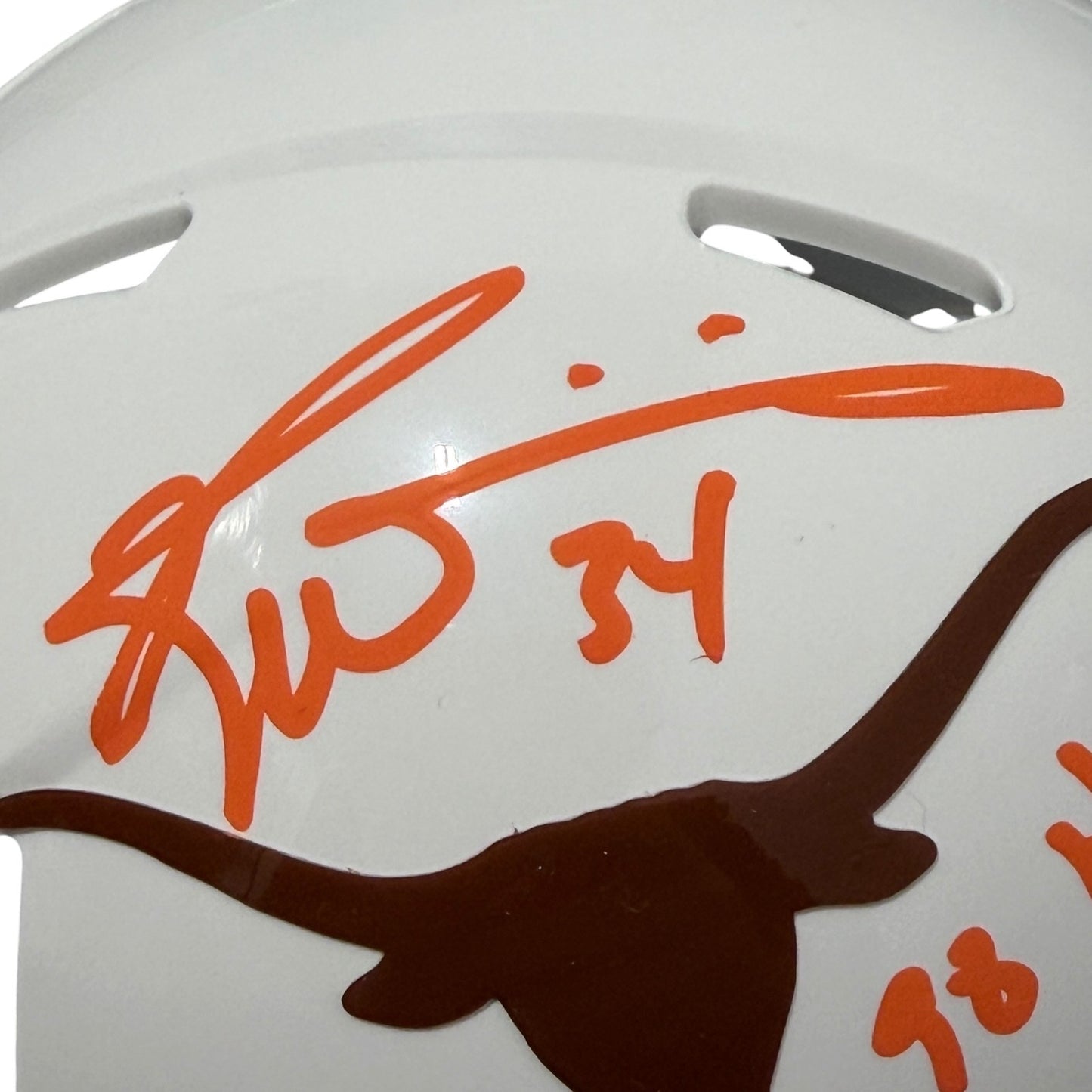 Ricky Williams Signed Texas Longhorns Mini Helmet (98 Heisman) JSA Witness