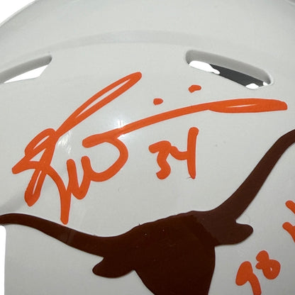 Ricky Williams Signed Texas Longhorns Mini Helmet (98 Heisman) JSA Witness