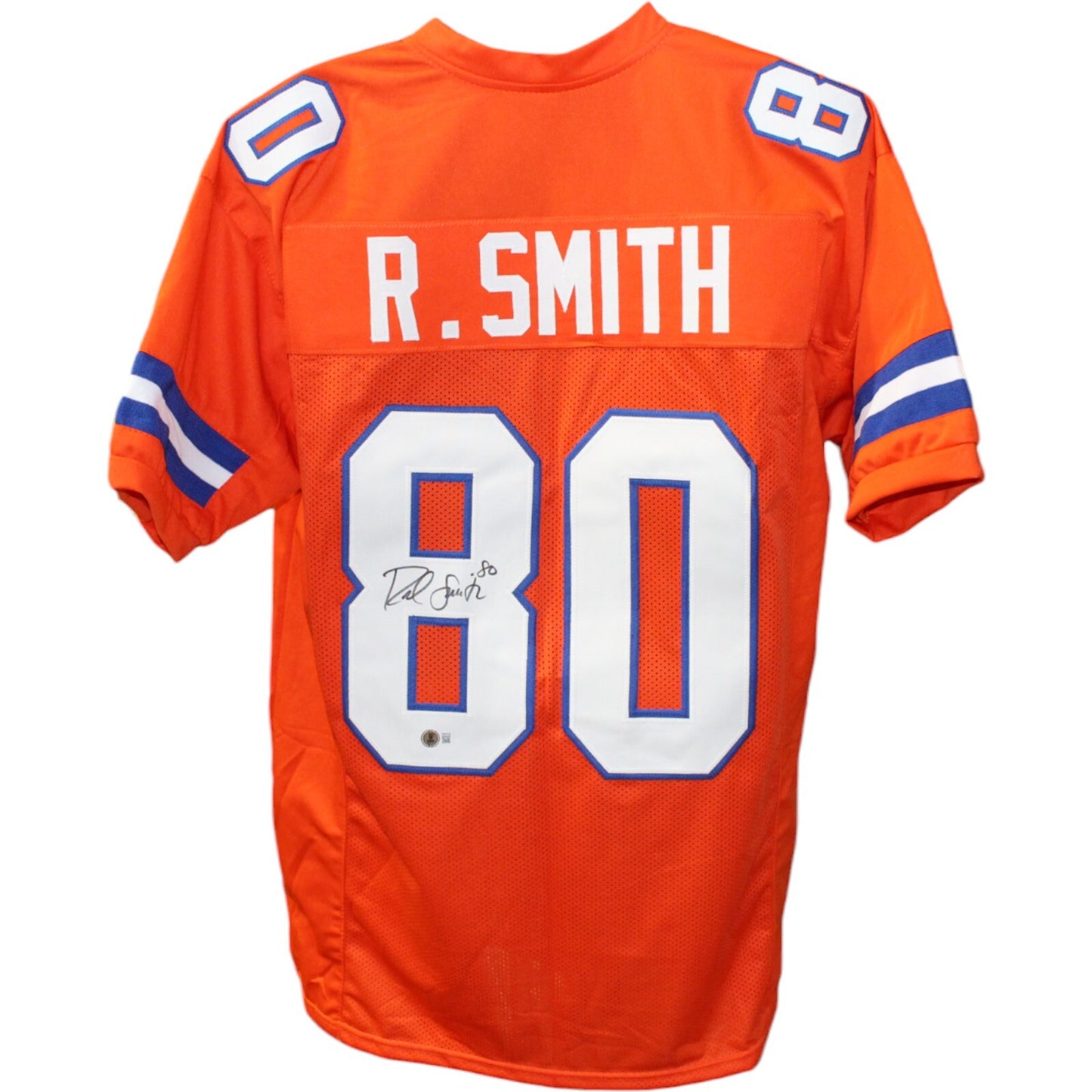Rod Smith Signed Orange Custom Football Jersey